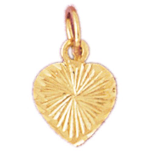 Heart Charm Pendant 14k Gold