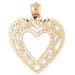 Heart Charm Pendant 14k Gold
