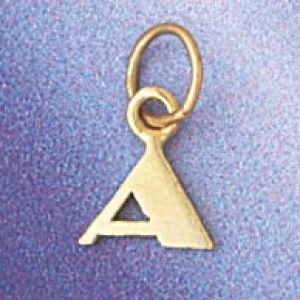 Initial A Charm Pendant 14k Gold