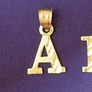 Initial A Charm Pendant 14k Gold
