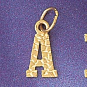 Initial A Charm Pendant 14k Gold