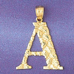 Initial A Charm Pendant 14k Gold