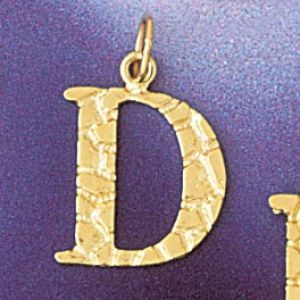 Initial D Charm Pendant 14k Gold