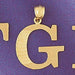 Initial G Charm Pendant 14k Gold