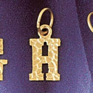 Initial H Charm Pendant 14k Gold