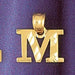 Initial M Charm Pendant 14k Gold
