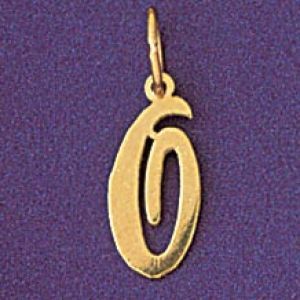 Initial O Charm Pendant 14k Gold