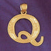 Initial Q Charm Pendant 14k Gold