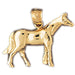 Horse Charm Pendant 14k Gold