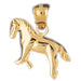 Horse Charm Pendant 14k Gold