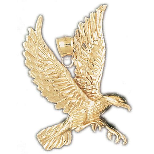 Flying Eagle Charm Pendant 14k Gold