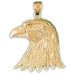 Eagle Head Charm Pendant 14k Gold