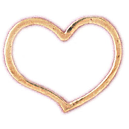 Floating Heart Charm Pendant 14k Gold (0.6 Grams)