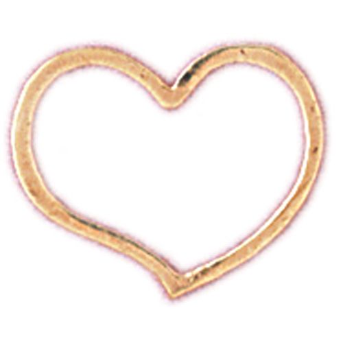 Floating Heart Charm Pendant 14k Gold