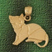 Cat Kitten Charm Pendant 14k Gold