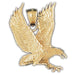 Flying Eagle Charm Pendant 14k Gold