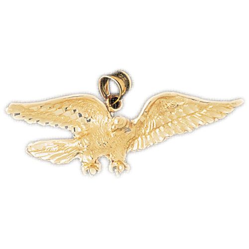 Flying Eagle Charm Pendant 14k Gold
