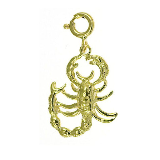 Scorpion Charm Pendant 14k Gold