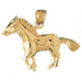 Horse Charm Pendant 14k Gold