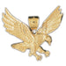 Flying Eagle Charm Pendant 14k Gold