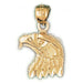 Eagle Head Charm Pendant 14k Gold