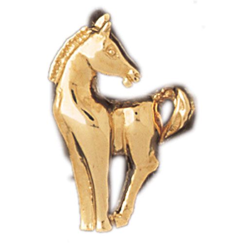 Horse Charm Pendant 14k Gold