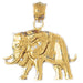 Elephant Charm Pendant 14k Gold