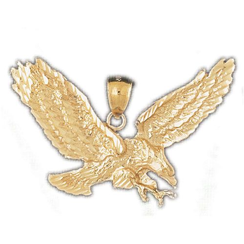Flying Eagle Charm Pendant 14k Gold