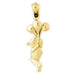 Teddy Bear With Baloons Charm Pendant 14k Gold