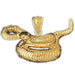 Snake Charm Pendant 14k Gold