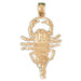 Scorpion Charm Pendant 14k Gold