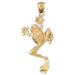 Frog Charm Pendant 14k Gold