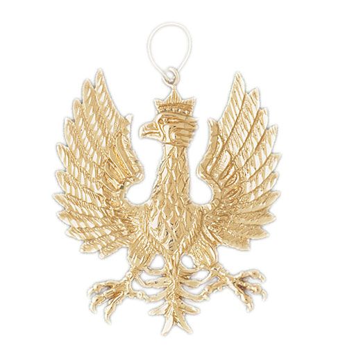 Flying Eagle Charm Pendant 14k Gold