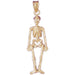 Skeleton Charm Pendant 14k Gold