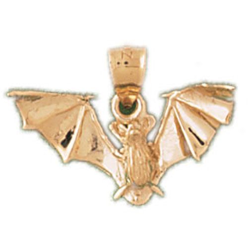 Bat Charm Pendant 14k Gold