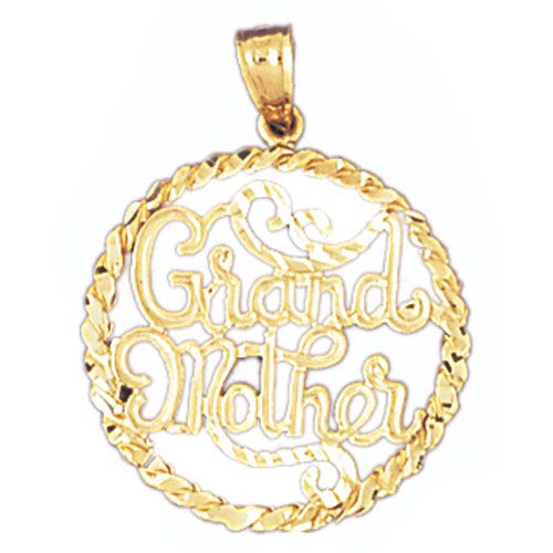 Grandmother Charm Pendant 14k Gold