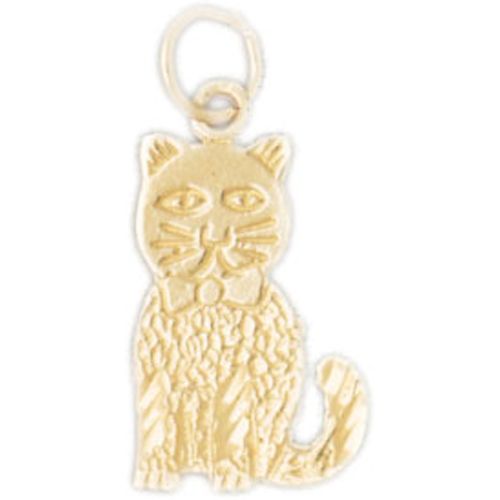 Cat Kitten Charm Pendant 14k Gold