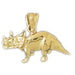 Dinosaur Charm Pendant 14k Gold