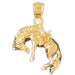 Wild Horse Charm Pendant 14k Gold