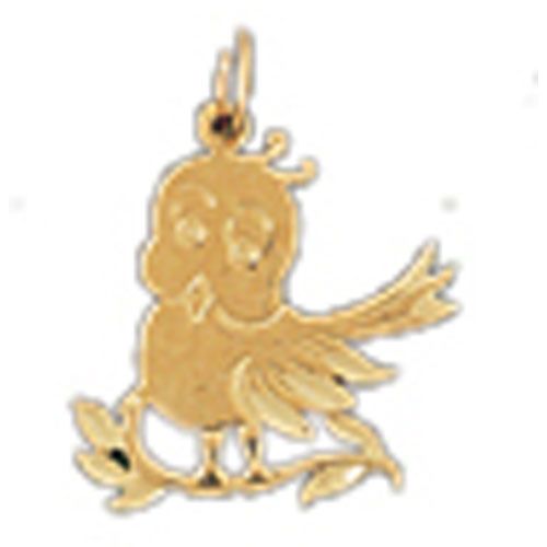 Baby Bird Charm Pendant 14k Gold