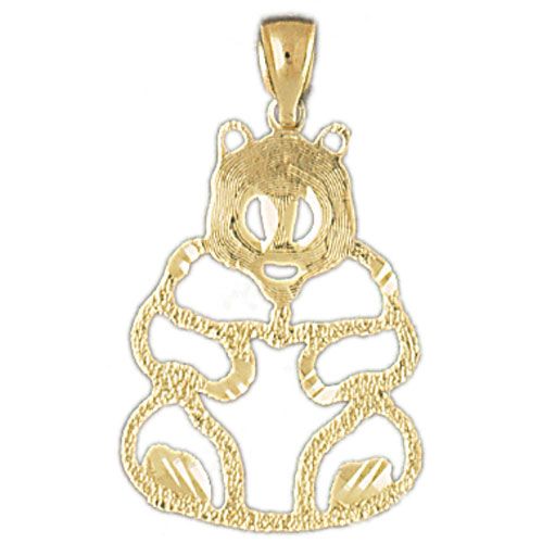 Bear Charm Pendant 14k Gold