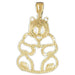 Bear Charm Pendant 14k Gold