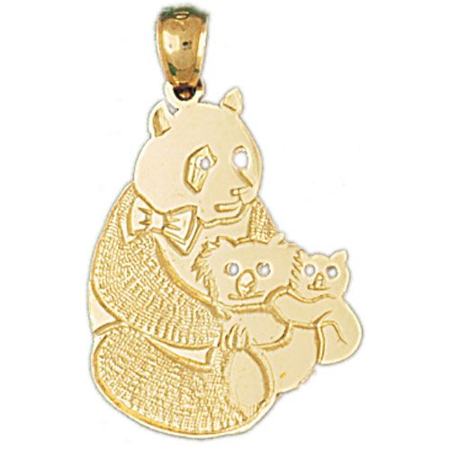 Bears Charm Pendant 14k Gold