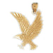 Flying Eagle Charm Pendant 14k Gold