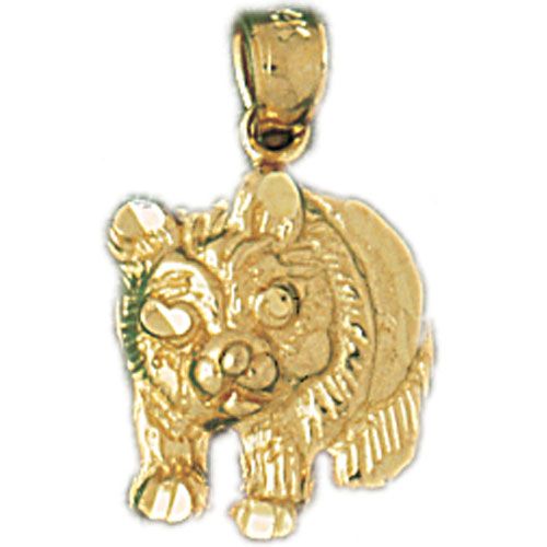 Bear Charm Pendant 14k Gold