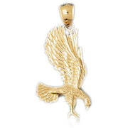 Flying Eagle Charm Pendant 14k Gold
