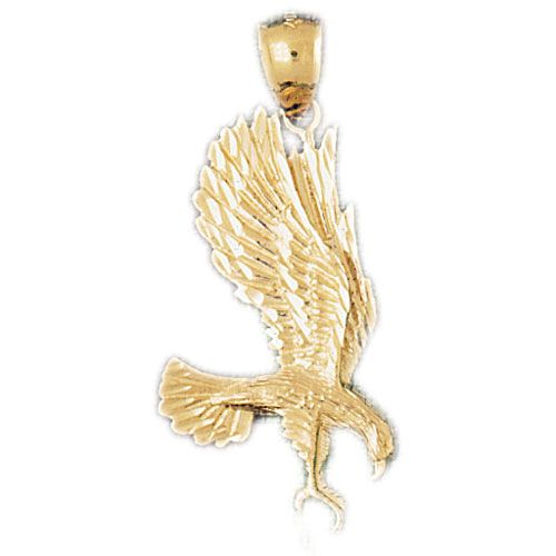 Flying Eagle Charm Pendant 14k Gold
