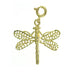 Dragonfly Charm Pendant 14k Gold