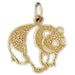 Bear Charm Pendant 14k Gold