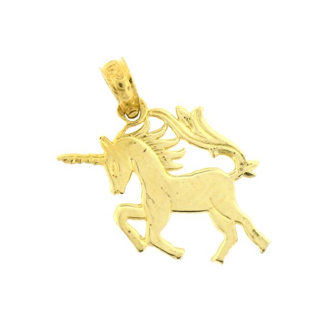 Unicorn Charm Pendant 14k Gold
